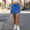 Blue, variant on Women's Shorts Plus Size with Deep Pockets Drawstring Waist Skort With Built-In Shorts Hidden Pockets Casual Shorts