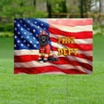thumbnail image 2 of Firefighter Newfoundland Hero Rescue Fire Dept Fireman USA Flag Yard Sign Newfie Dog Lover Gifts Outdoor Home Lawn Garden Porch Decor - 02026, 2 of 5