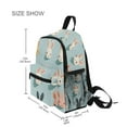 thumbnail image 3 of FORMRS Kids School Backpack with Front Zippered Pocket 12" Student Travel Daypack, Green Cute Rabbits, 3 of 6