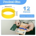 thumbnail image 2 of 12Pcs Silicone Rubber Bands,20mm/0.8inch Rubber Bands Rings Cable Ties for Cord Wrapping Bag Wraps, Yellow, 2 of 6