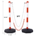thumbnail image 2 of 4 Pack Traffic Delineator Post Cones with Fillable Base, Expandable Traffic Safety Barrier with 5 FT Plastic Chain, Traffic Safety Delineator Cones for Parking Lot Outdoor and Indoor, 2 of 9