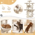 thumbnail image 5 of FOOWIN 70.8" Large Cat Tree, Multi-Level Cat Tower with Sisal Scratching Posts, Cat Activity Center Cat Play House, Beige, 5 of 10
