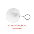 thumbnail image 4 of Linyer Fuzzy Ball Keychain Supple Comfortable Lovely Key Rings Adorable Practical Key Chains Women for Children Adults Elderly Students White 8cm, 4 of 6
