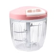 thumbnail image 1 of Manual Garlic Grinder Chopper Meat Cutter , Hand Pull Chop Chopper Manual Food Processor by KAUKKO (Pink-L), 1 of 4
