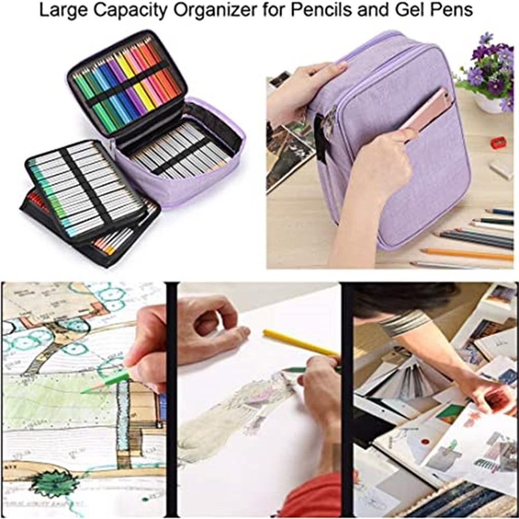 300 Slots Pencil Case Large Capacity Pen Bag Coloured Pencils Storage Bag Pencil Organiser Colored Pencil Holders