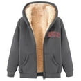 thumbnail image 5 of Bibifish Womens Graphic Fleece-Lined Hoodies "Brooklyn New York" Full Zip Hoodies Side Pockets Relaxed Fit Casual Daily Outerwear For Ladies, 5 of 5