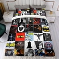 thumbnail image 4 of Batman Conjunto de sábanas temático, trío de piezas, cómodo y amigable con la piel, diseño único, regalo de decoración para el hogar para familiares, amigos y fans,140cm *210cm, 4 of 6