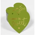 thumbnail image 2 of Inkdotpot 100 Pack Love Is Sweet Wedding Favor Paper Tag Craft Real Gold Foil Hang Tag, 2 of 8