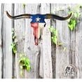 thumbnail image 7 of Urbalabs Texas Longhorn Skull Horns Wall Sculpture Faux Animal Western Wall Mount Cow Decor 20.5 In Wide Bull Statue Ranch Home Decoration Red White Blue Hand Painted (Texas Flag Longhorn), 7 of 7