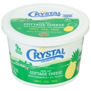 Crystal Creamery Small Curd 2% Low Fat Pineapple Cottage Cheese Plastic Tub16 oz (Refrigerated)