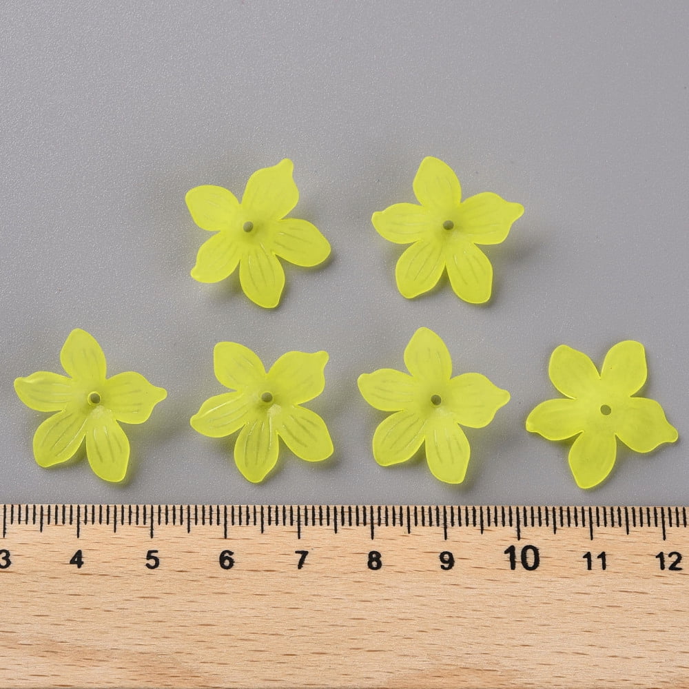 Frosted Acrylic Bead Caps 20x21.5x4.5mm Hole: 1.6mm about 1630pcs/500g Acrylic