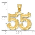 thumbnail image 4 of Diamond2Deal Mother's Day Gift 14K Yellow Gold Polished Etched Number 55 Pendant for Women, 4 of 6