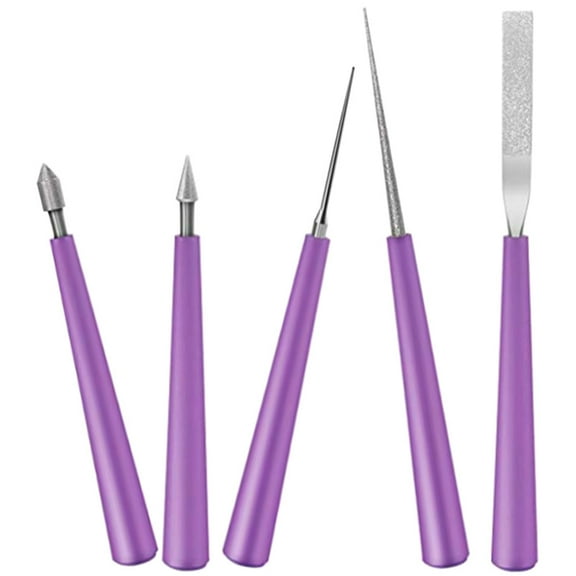 Raindrops Bead Reamer Set 5pcs for Enlarging Holes in Jewelry Making and Crafting