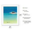 thumbnail image 2 of Beach Bum - Hawaiian Monk Seal Basking on Tiny Island (Mokupuni) - From an Original Hawaii Watercolor Painting by Peggy Chun - Fine Art Rolled Canvas Print 16in x 20in, 2 of 4