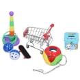 thumbnail image 4 of Juego de 7 juguetes de rompecabezas para loros, mini carrito de entrenamiento, anillos, monopatín, campana y pelota para pájaros., 4 of 14