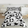 thumbnail image 2 of Feelyou Boys Football Print Bedding Comforter Set, Sport Soccer Player Twin Comforter Sets, Cartoon Watercolor Splash Reversible Bedding Set, Lightweight Room Decor, 2-Piece, 2 of 8