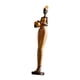 thumbnail image 5 of Figura de mujer, estatua tribal, escultura de dama, decoración, artesanía, figura africana Dorado, 5 of 9