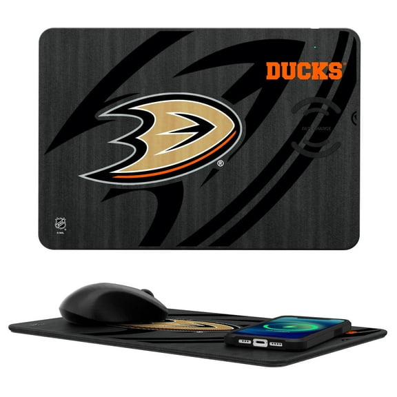 Keyscaper Anaheim Ducks 15W Fast Wireless Charger and Mouse Pad
