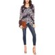 thumbnail image 1 of Free People Isabella túnica blusa para mujer, negro, pequeño, 1 of 1