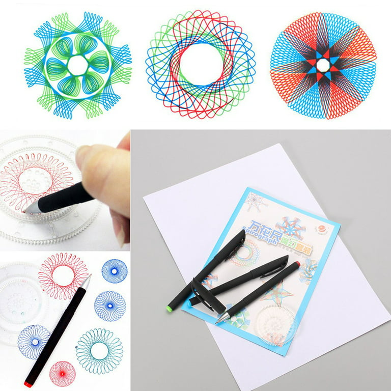 Spiral Art Kit Gear Design Ruler Kit Children Geometric Ruler Template  Spiral Drawing Tool Art Toy Gifts Kids Stationery Supply