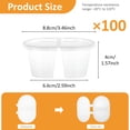 thumbnail image 2 of NUAHRHY Double Compartment Condiment Containers 100ml 2 Compartment Snack Containers Leakproof Sauce Containers Portable Portion Cups with Lids for Sauce Snack Sampling Traveling, 2 of 8