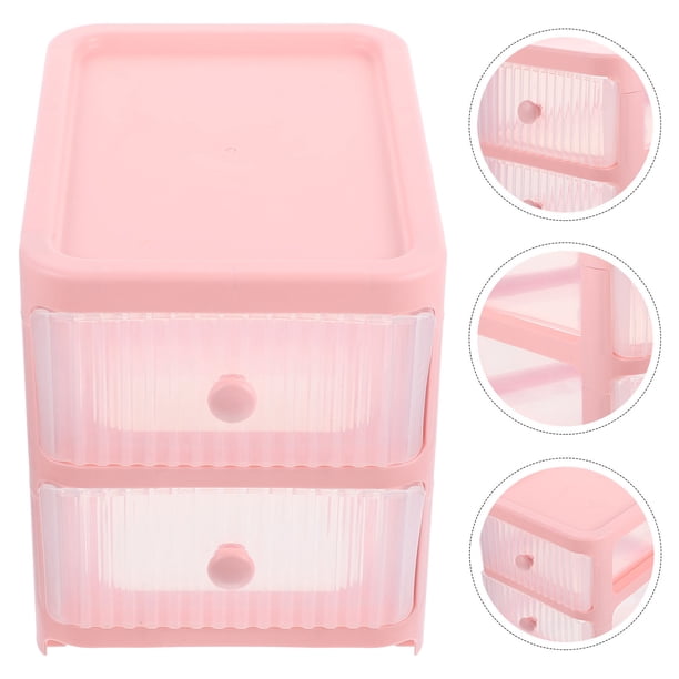unbranded Caja Organizadora Rosa Para Escritorio Estilo Cajón Para Cosméticos Y Artículos De Oficina