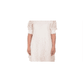 thumbnail image 2 of NY Collection Women's Lace Sweetheart Neck Dress White Size Petite Small, 2 of 3