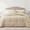 04linen, variant on Beige Full Comforter Set - 3 Pieces Lightweight Seersucker Bedding Set with Soft Fluffy Comforter & 2 Pillowcases - All Season Cozy Farmhouse Bed Linen