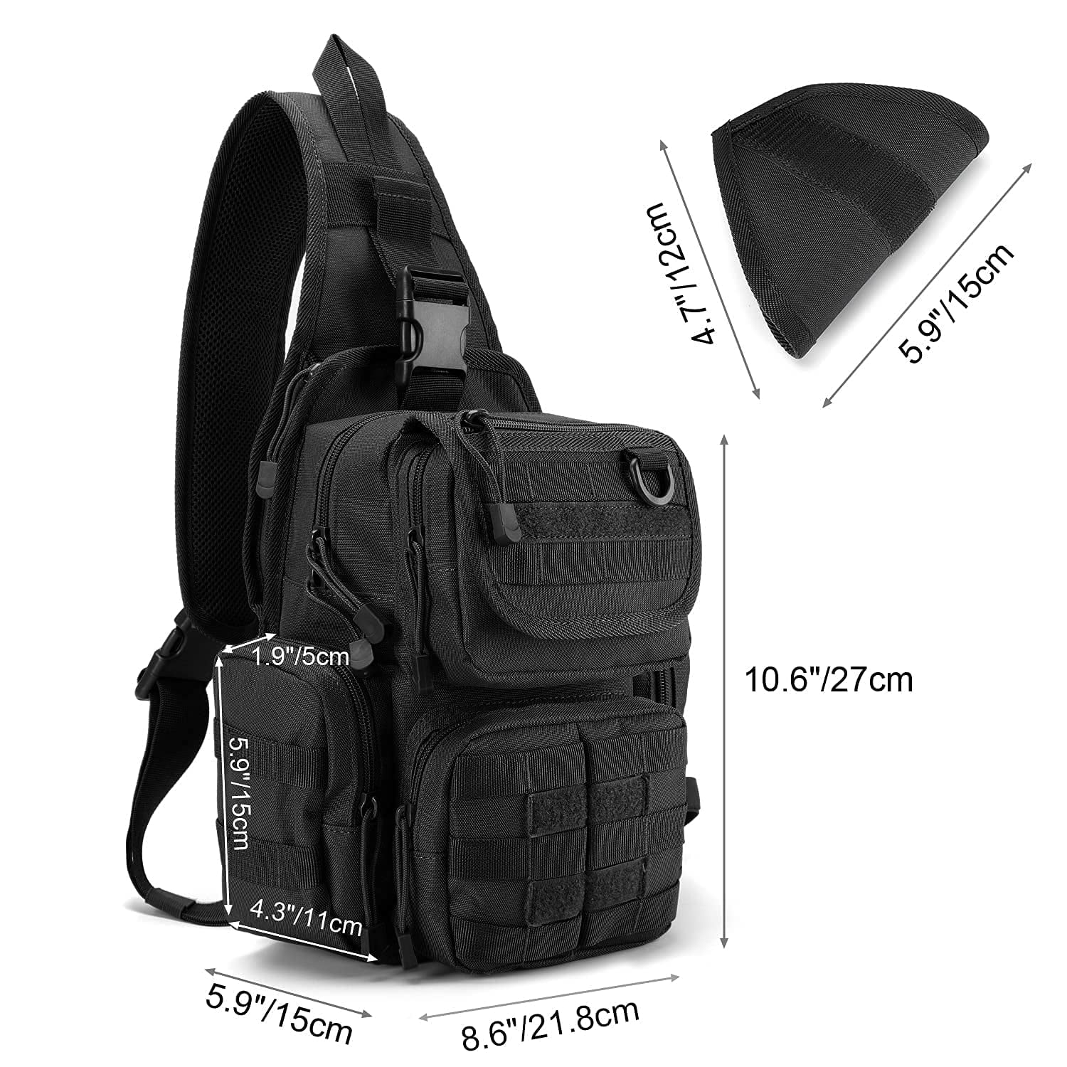 G4Free Sling Bag Pack with Adjustable Holder Small Crossbody Shoulder Backpack for Men Women