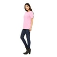 thumbnail image 3 of Emmalise Women's Round Neck Short Sleeve Tru-Fit Tee Shirt, Pink, X-Small, 3 of 4