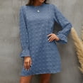 thumbnail image 2 of Robe de Ligne pour Femmes, Robe à Manches Longues pour Femmes Robe à Manches Longues pour Femmes Fashion Party Tissu Artisanat Exceptionnel, 2 of 6
