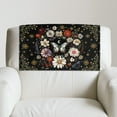 thumbnail image 5 of SCRAWLGOD Daisy Floral Butterfly Moon Black 3 PCS Non Slip Headrest Cover for Recliner Chair, Lazy Boy Recliner Headrest Cover, Sofa Head Protector for Office Chair 17x27 in, 5 of 7
