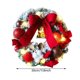 thumbnail image 3 of 30cm Christmas Snow Wreath Artificial Navidad Door Hanging Wreath Bow Tie Festive Exquisite Realistic Wreath Holiday Decor, 3 of 5