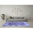 thumbnail image 3 of Ahgly Company Machine Washable Indoor Rectangle Abstract Blue Modern Area Rugs, 2' x 4', 3 of 4