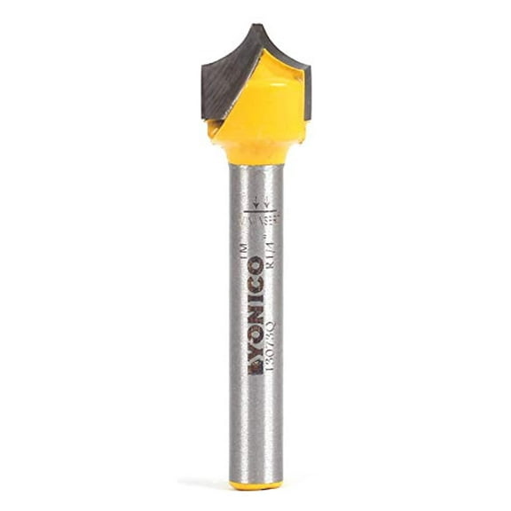 yonico router bits groove point cutting roundover 7/32-inch radius 1/4-inch shank 13073q
