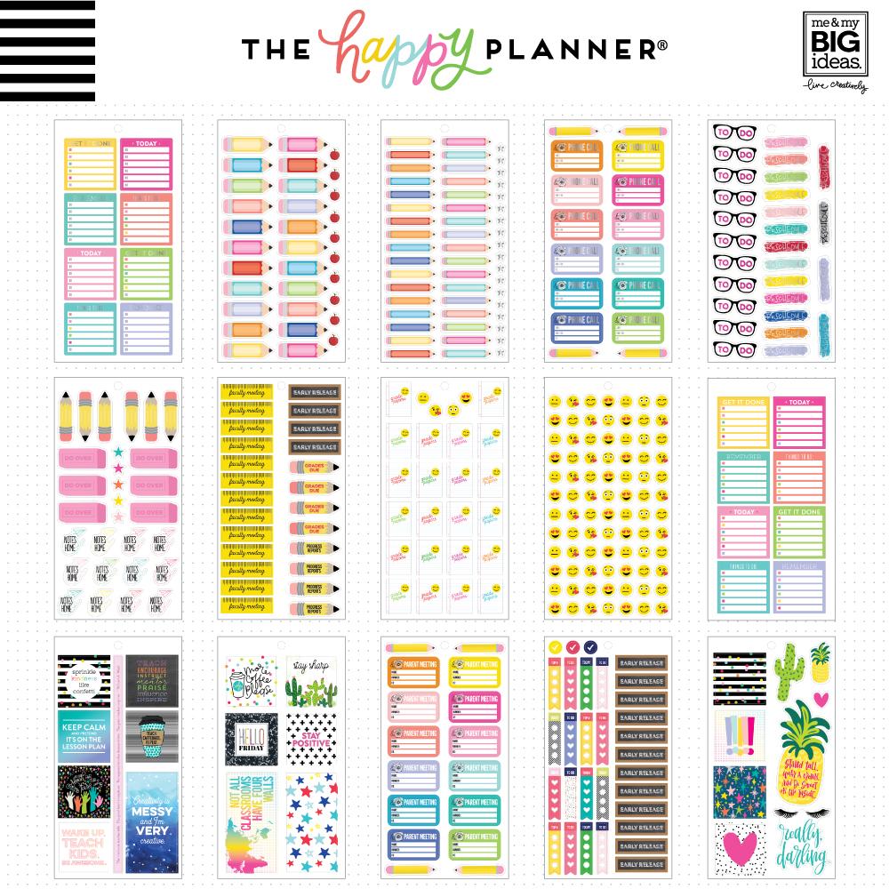 The Happy Planner Big Teacher Sticker Value Pack, Get it Done - Walmart.com