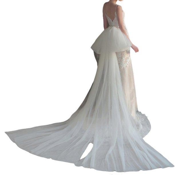 Graceful Bridal Waist Bowknot for Wedding Gown Costume Floor Length Tulle for Special Gatherings Wedding Party