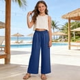 thumbnail image 7 of Byoo Little Boy's Solid Drawstring ed Casual Pants Loose Trousers Summer Bottoms,Navy, 7 of 7