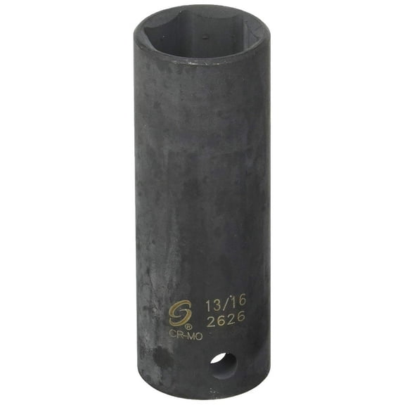 Sunex Tools 2626 - 1/2" Drive 13/16" Extra Thin Wall Deep Impact Socket