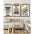 thumbnail image 6 of SHENIFY Abstract Boho Wall Art Green Sage Minimalist Mid Century Modern Geometry Canvas Prints (Set of 3) Framed, 6 of 7