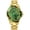 Gold Green, variant on Unique Watches for Men Waterproof Stainless Steel Wristwatch with Luminous Quartz Movement Calendar Function and Green Dial Perfect Men's Gift