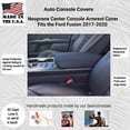 thumbnail image 3 of Auto Console Covers- Fits the Ford Fusion 2017-2020 Center Console Armrest Cover Waterproof Neoprene Fabric (Black), 3 of 4