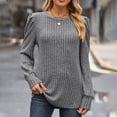 thumbnail image 7 of Women's Thin Sweaters, Women Casual Sweaters Loungewear Pullover Crew Neck Long Sleeve Tops Sweater Lightweight Knit Casual Loose Fit Brushed Fabric Fall Workwear Activewear Dailywear, 7 of 7