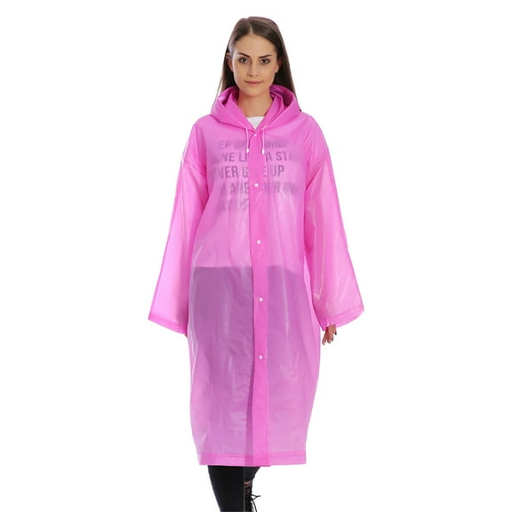 Raincoat under $5! CQCYD Adult Raincoat for Outdoor Travel, Hiking Raincoat with Hood, Reusable Waterproof EVA Rain Coat for Cycling Camping