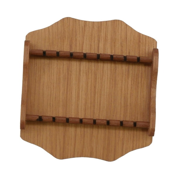 Estante colgante para vajilla de casa de muñecas, montaje en pared en miniatura, miniescena artesanal DIY con aceite de madera