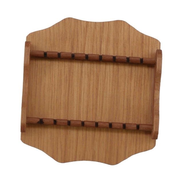 Soporte de exhibición de vajilla para casa de muñecas, miniatura montable, juguete de simulación pequeño, manualidades con aceite de madera
