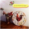 thumbnail image 2 of 16 Inch Vintage Farmhouse Kitchen Wall Clocks, Rustic Rooster Clock for Home Decoration, 2 of 8