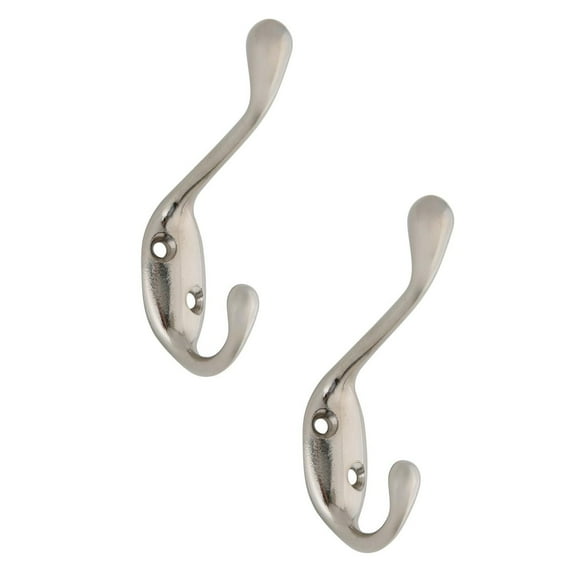 Era Double Hook 2-Pack Nickel