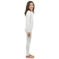 thumbnail image 3 of Bodtek Girls Crewneck long johns base layer Set (White Small), 3 of 5