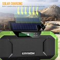 thumbnail image 4 of Emergency Sun Power Hand Crank Radio 5000mAh Power Bank Charger Flash Light Outdoor Camping Survival Radio, 4 of 5